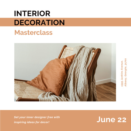 Interior decoration masterclass with Cozy Room Instagram Design Template
