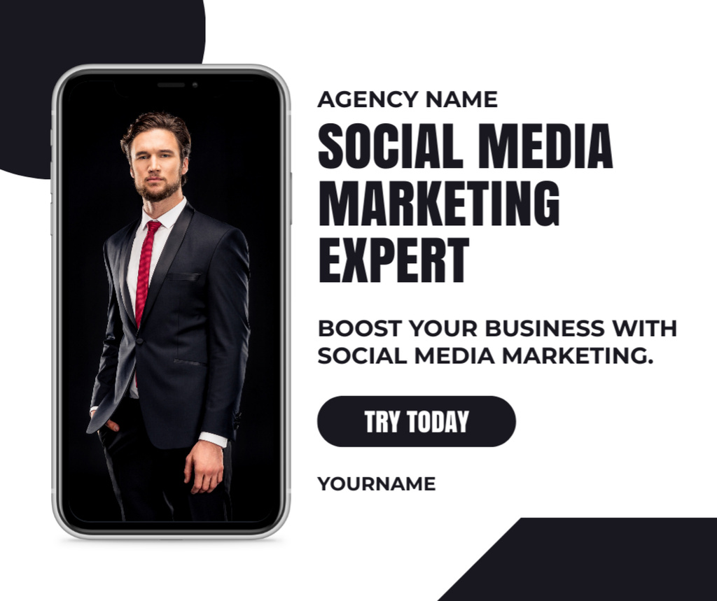Services of Social Media Marketing Expert Facebook tervezősablon