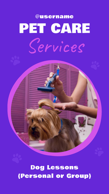 Pet Care Services Ad Instagram Story Design Template