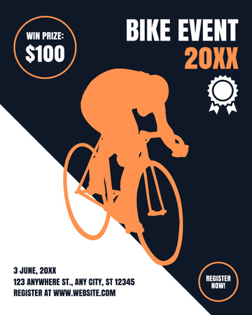Designvorlage Sportlicher Bike-Event für Instagram Post Vertical