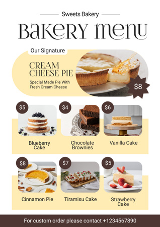 Bakery Offers Collage Menu Design Template