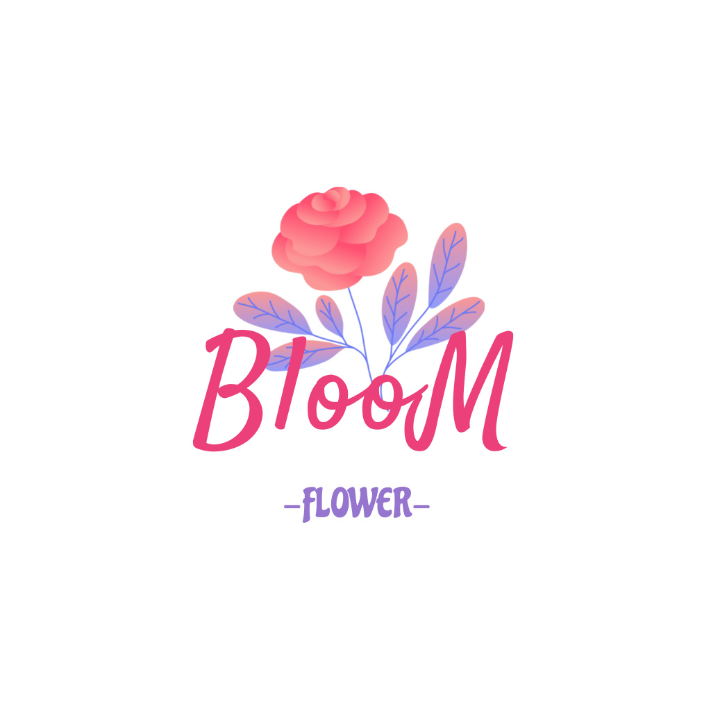 Plantilla de diseño de Flower Shop Ad with Blooming Plant Logo 
