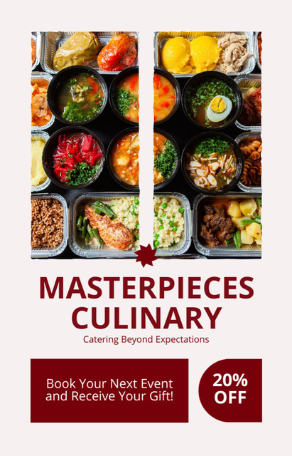 Plantilla de diseño de Cooking Mastery with Discount on Catering IGTV Cover 