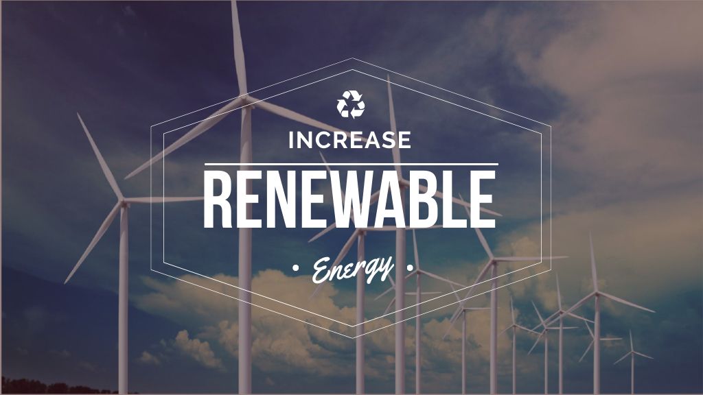 Designvorlage Renewable Energy Wind Turbines Farm für Title