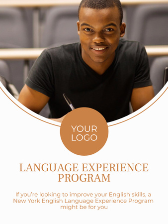 Language Courses Ad Poster US Design Template