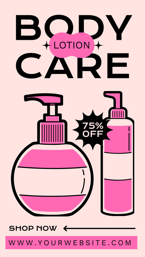 Body Care Cosmetic Set Instagram Storyデザインテンプレート
