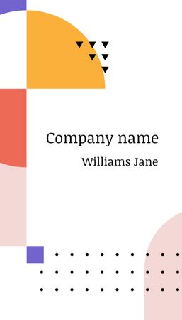 Image of Company Logo Business Card US Vertical Design Template