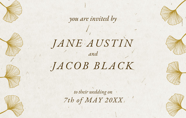 Plantilla de diseño de Wedding Day Announcement With Flowers Sketch Invitation 4.6x7.2in Horizontal 