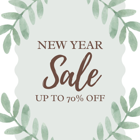 New Year Holiday Sale Instagram Design Template