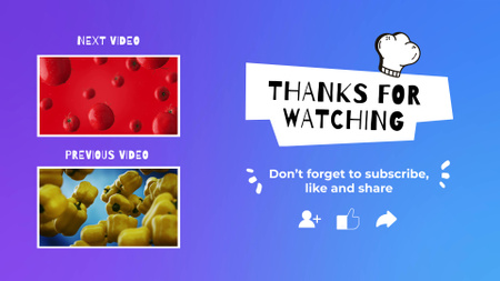 Tomates maduros e pimentas em episódios para cozinhar Vlog YouTube outro Modelo de Design