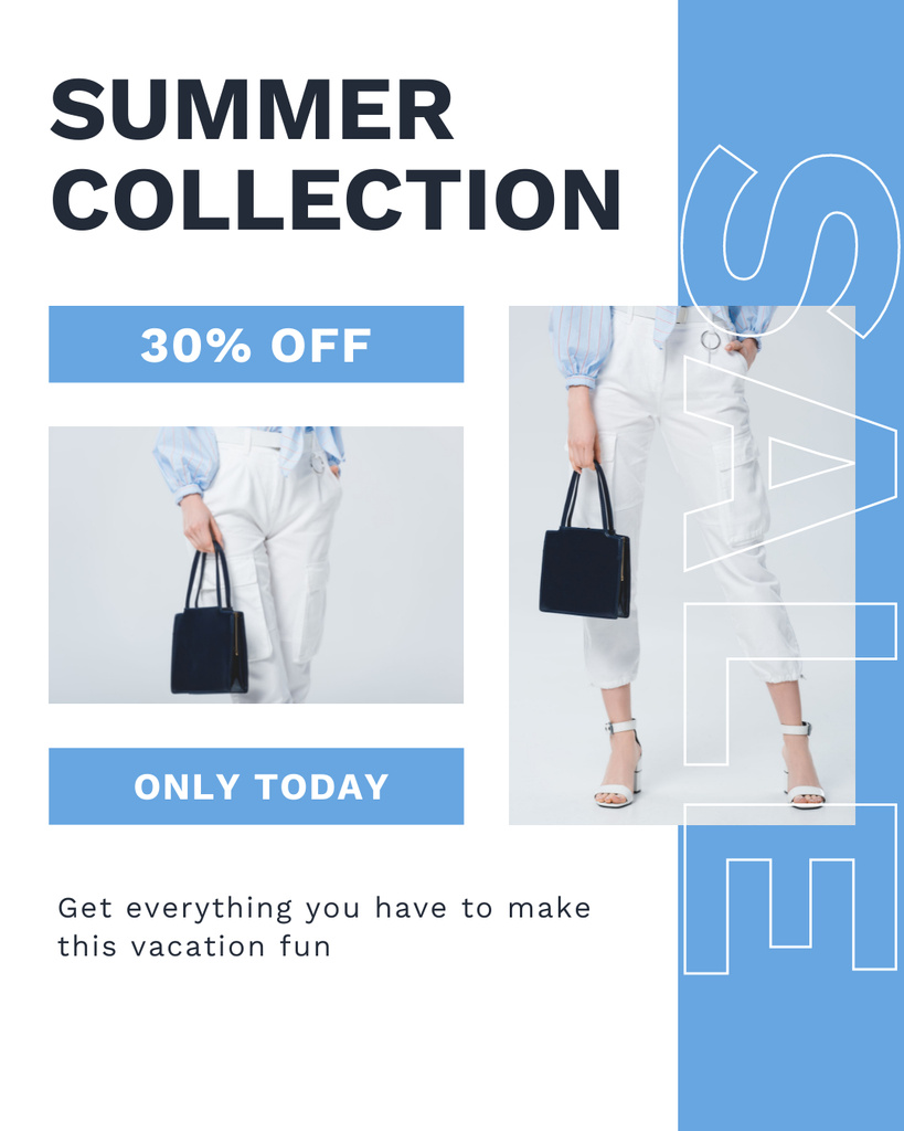 Template di design Summer Offer of Fashion Wear and Accessories Instagram Post Vertical