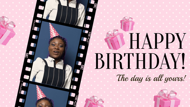 Platilla de diseño Happy Birthday Congrats With Confetti And Fun Full HD video