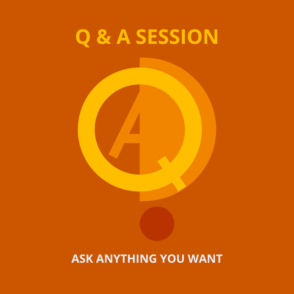 Questions and Answers Session Instagram Modelo de Design