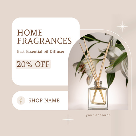 Home Fragrances Sale Offer Instagram Design Template