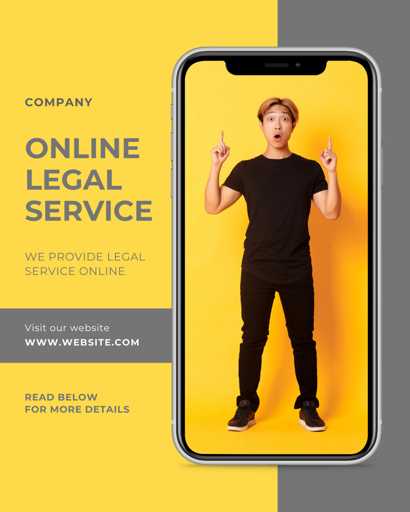 Template di design Offer of Online Legal Services Instagram Post Vertical