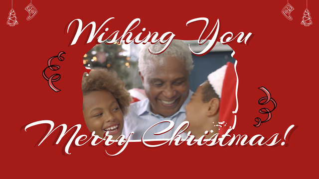 Christmas Wishes with Happy Family Celebrating Full HD video Design Template
