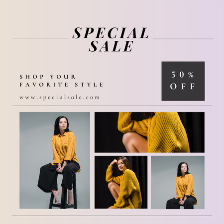Special Summer Fashion Sale for Women Instagram Design Template