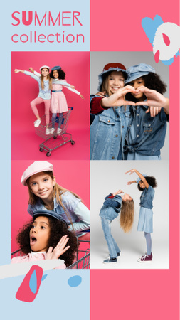 Summer Kids Collection Instagram Story Design Template