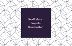 Real Estate Coordinator Ad with Geometric Pattern in Purple