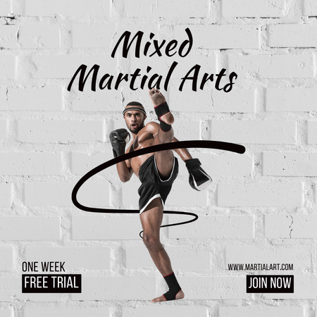 Martial Arts Online Course Ad Instagram Design Template