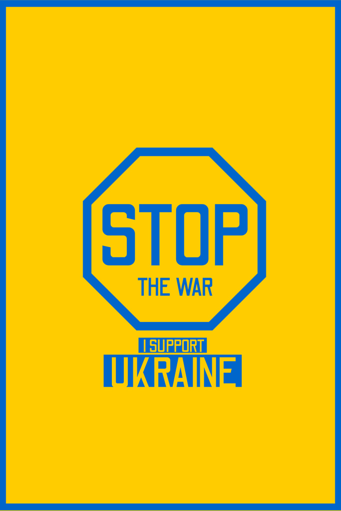Plantilla de diseño de Stop War in Ukraine Pinterest 
