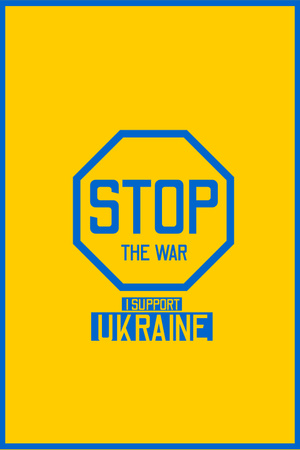 Ontwerpsjabloon van Pinterest van stop de oorlog in oekraïne