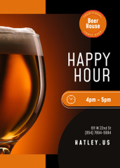 Happy Hour Offer In Bar with Beer in Glass