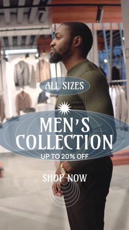 Designvorlage Men`s Fashion Collection Including All Sizes für TikTok Video