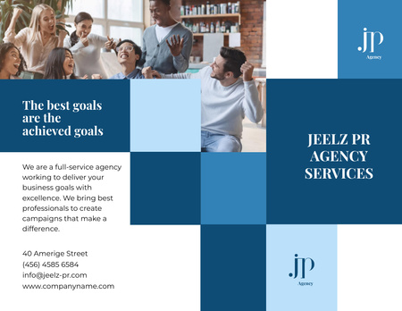 Designvorlage Successful Team of Business Agency für Brochure 8.5x11in Bi-fold