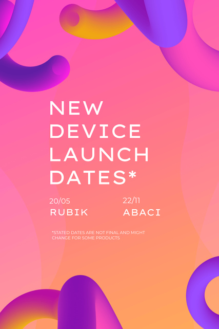 Designvorlage New Device Launch Announcement für Pinterest