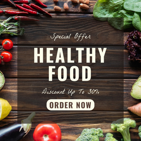 Plantilla de diseño de Special Offer on Healthy Food Instagram 