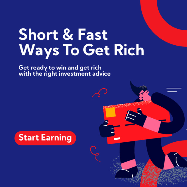 Ontwerpsjabloon van Instagram van Offering Short and Fast Ways to Make Profit