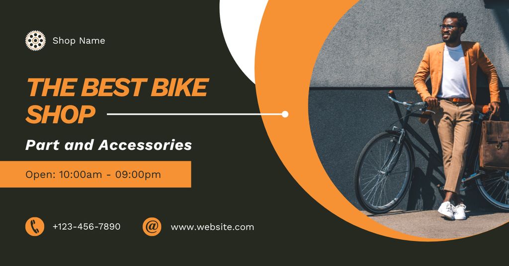 Sale in Best Bike Shop Facebook AD Πρότυπο σχεδίασης