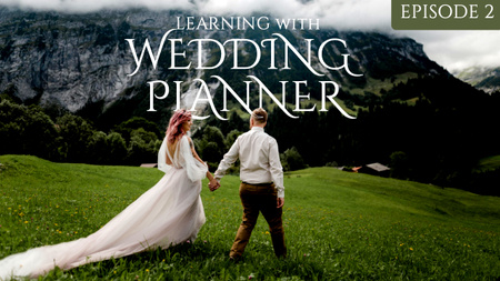 Designvorlage Wedding Planner Blog with Beautiful Couple in Mountain Valley für Youtube Thumbnail
