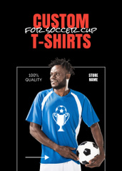 Soccer Player in Custom T-Shirt