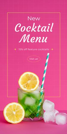 Template di design Offrendo nuove opzioni di cocktail a prezzi scontati Graphic