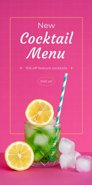 Offering New Cocktail Options at Discount Graphic Design Template