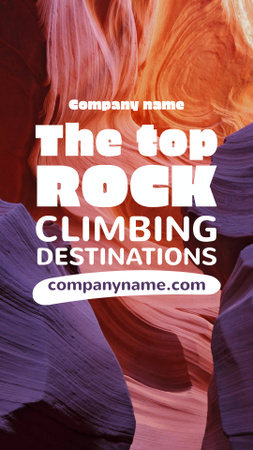 Designvorlage Climbing Destinations Ad für Instagram Video Story