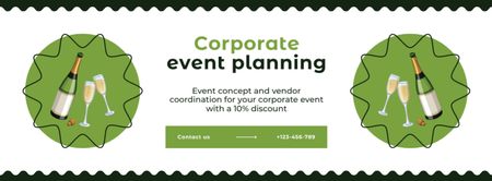 Discount on Organization of Grand Corporate Events Facebook cover Design Template