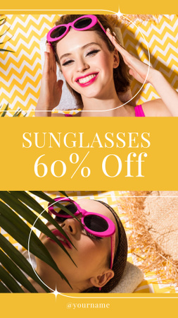 Sunglasses Sale Ads Instagram Story tervezősablon