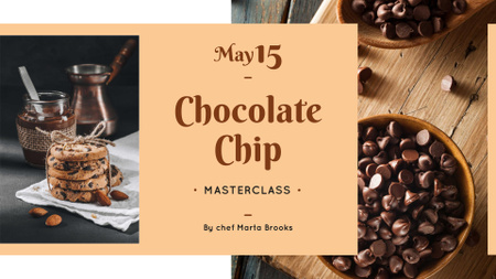 Chocolate chip Cookies offer FB event cover Modelo de Design