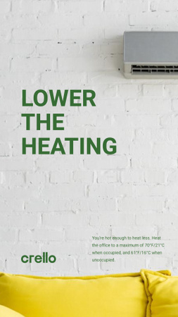 ilmastonhoidon käsite ilmastointilaitteella työskentely Instagram Story Design Template