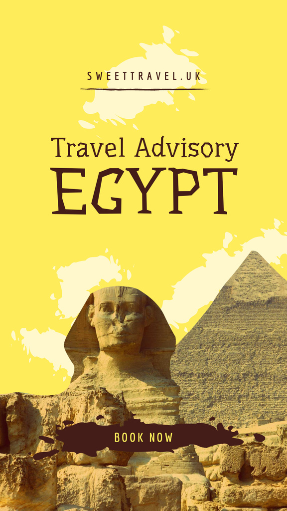 Designvorlage Giza pyramids and Sphinx für Instagram Story