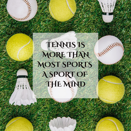 Plantilla de diseño de Inspirational Quotes about Tennis Instagram 