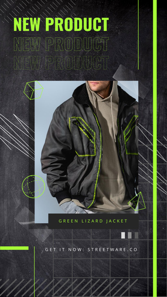 Fashion Ad with Man in Stylish Jacket