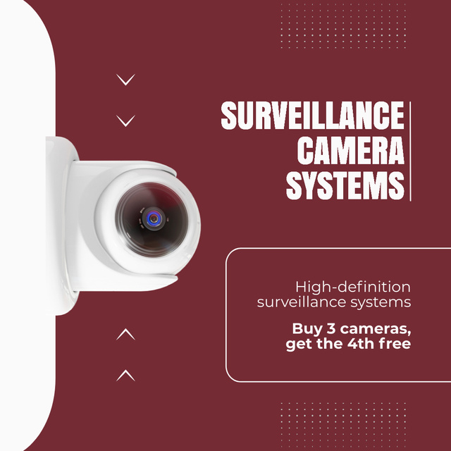 Surveillance Cameras Sale Animated Post Šablona návrhu