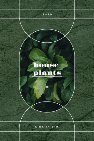 Designvorlage Flowers and Plants in Greenhouse für Pinterest