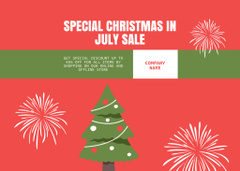 Holly July Celebration Ad on Red