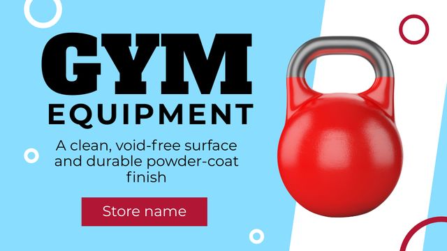 Advertisement for Sale of Sports Equipment for Gym Label 3.5x2in Šablona návrhu