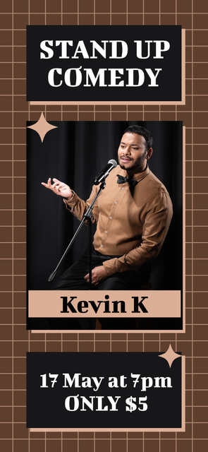 Man telling Jokes on Stand-up Comedy Show Snapchat Geofilter Modelo de Design